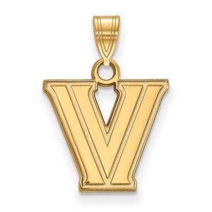 14k Gold Plated Silver Villanova Univ. Small Logo Pendant